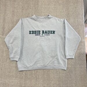 vintage Eddie Bauer sweatshirt mens medium gray 1990s